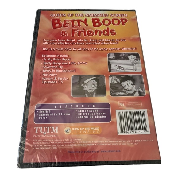 NWT Betty Boop &  Friends Cartoon Collector's Series Icon Classic Animation DVD - Picture 2 of 3